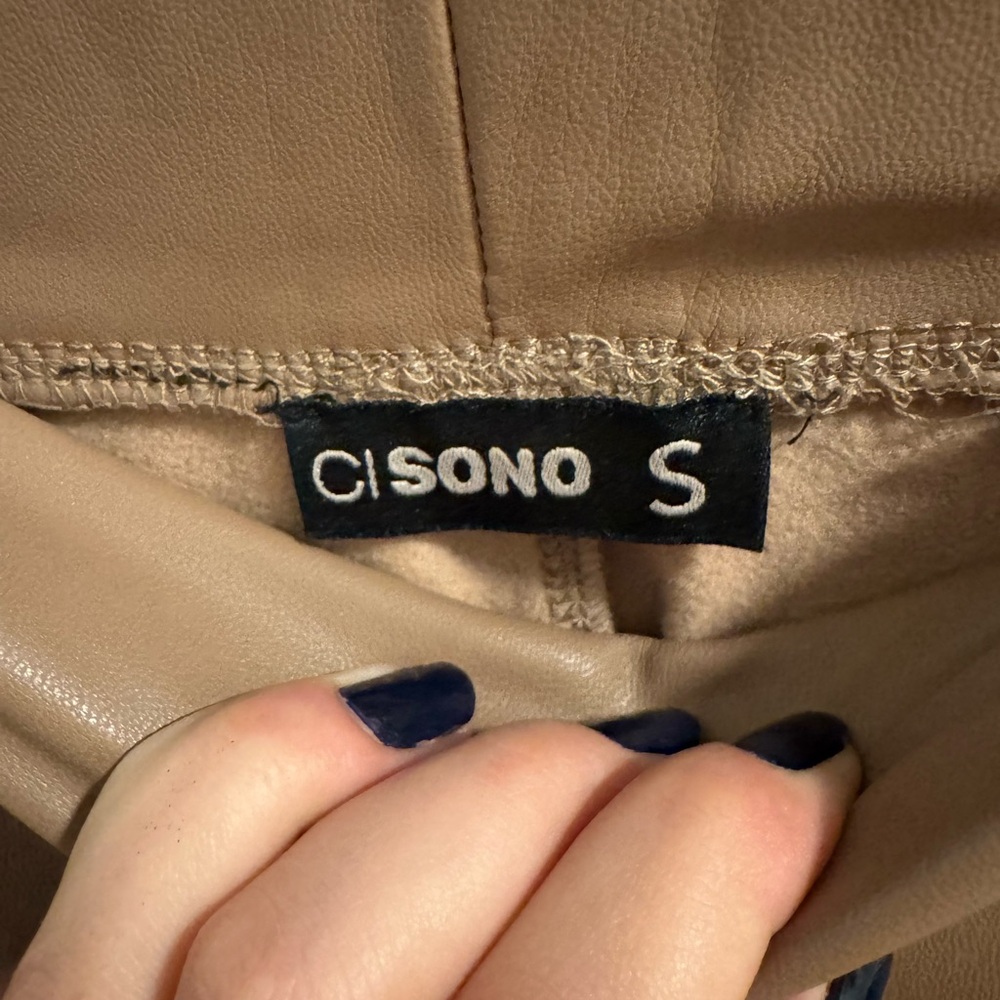 Ci sono Brown leather Leggings - Picture 2 of 2